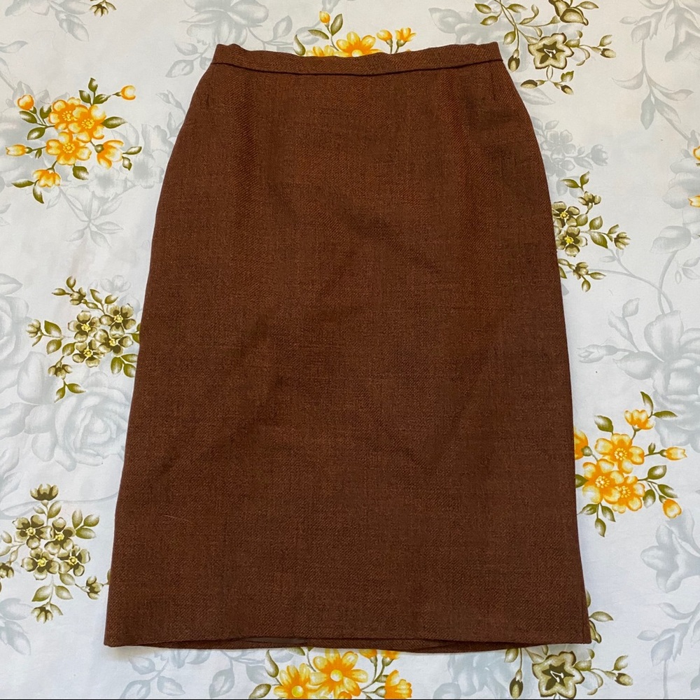 Dark Brown Mid Length Skirt